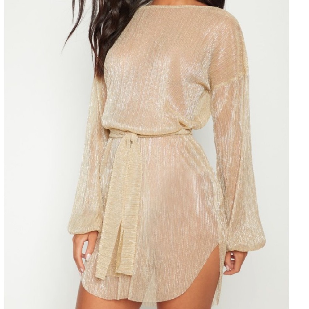Gold Shift Dress